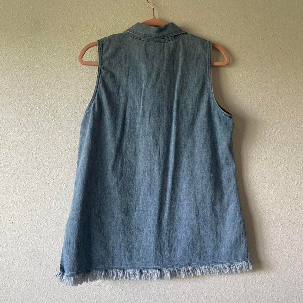 Vintage 90s Denim Embroidered Vest and Pants Set - Picture 5 of 7